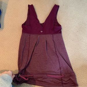 Lululemon magenta tank top with drawstring